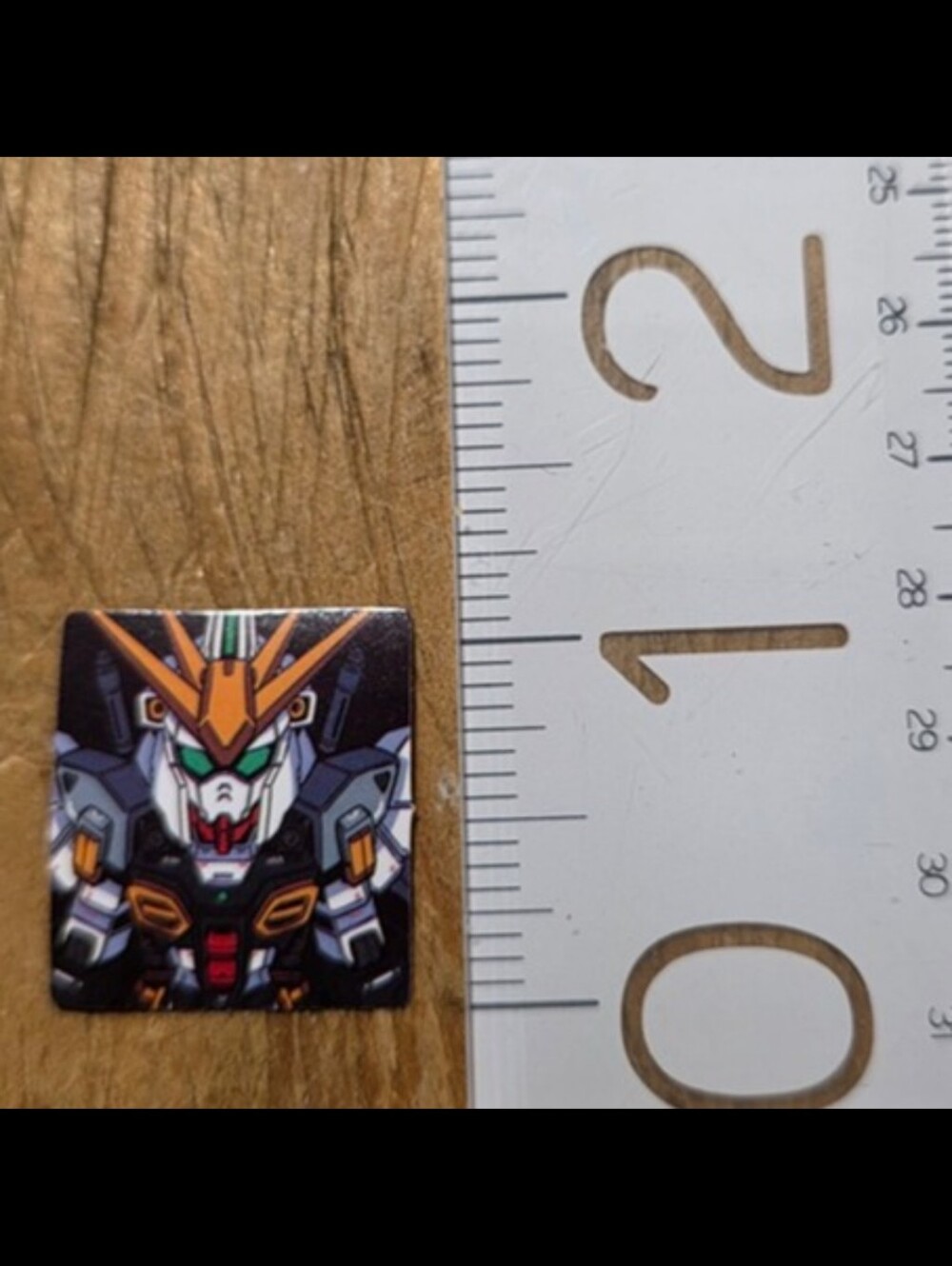 Mecha Gundam Sticker Square - Black, Orange, Green